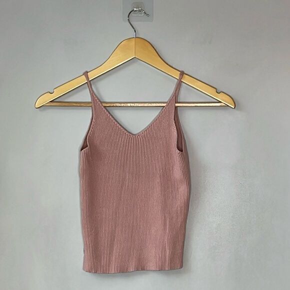 3.3 Field Trip Pink Tank Ribbed Knit - Picture 1 of 7